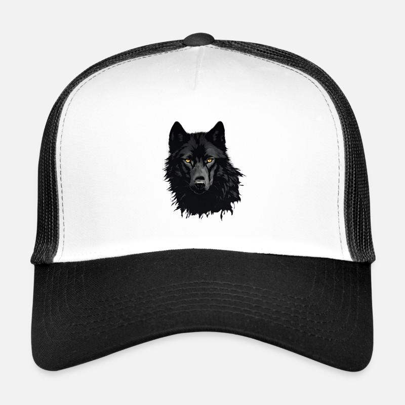 Black Wolf Trucker Cap