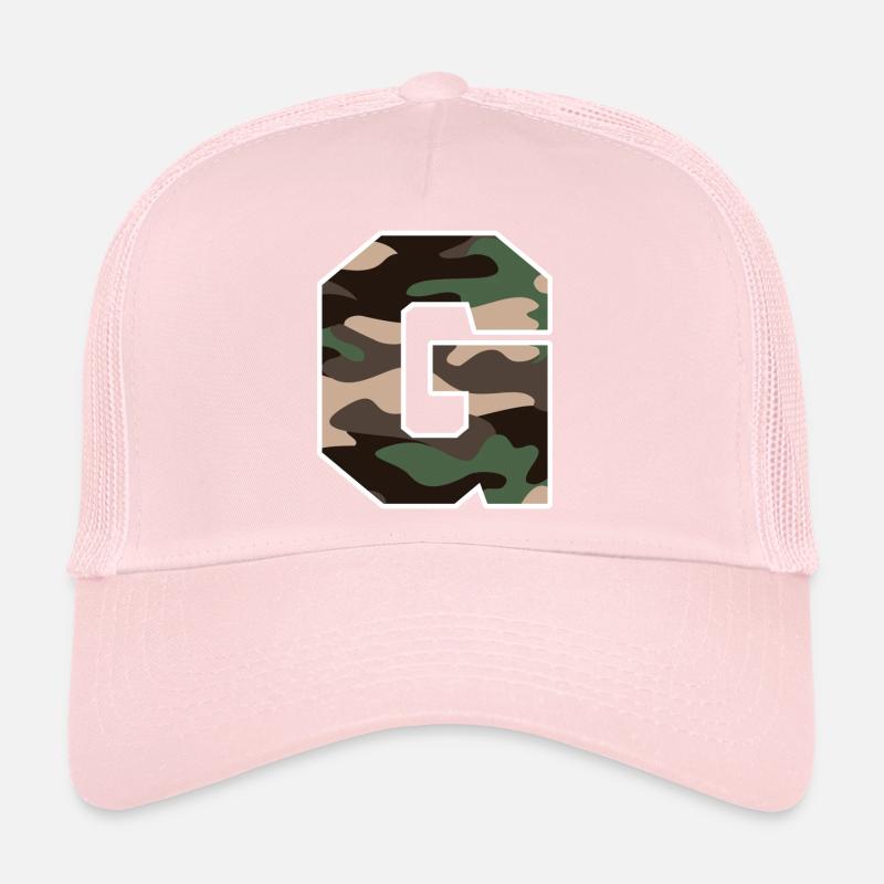 Letter G Military Camouflage - Gift Idea Trucker Cap