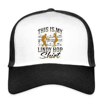 Lindy Hop Swing Dance - Trucker Cap - white/black - Front