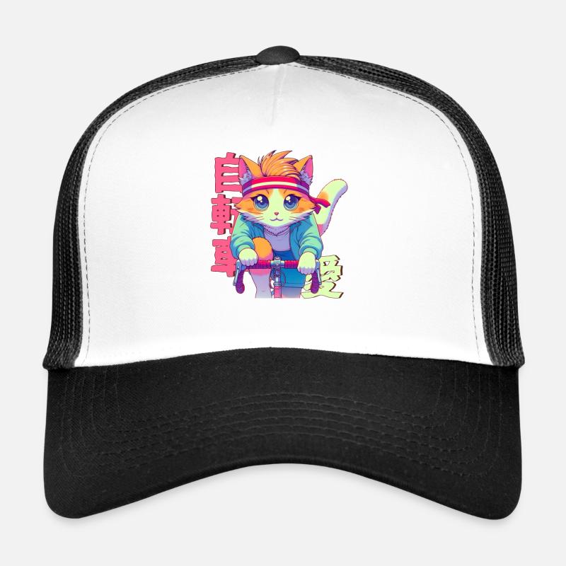 Cycling anime cat Neko Trucker Cap