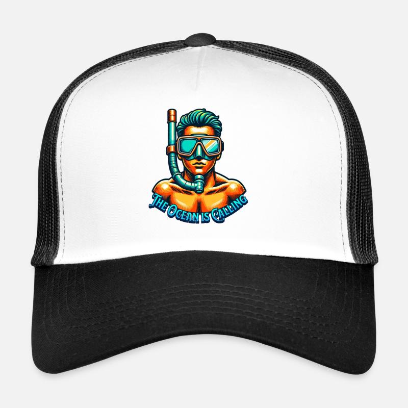 Snorkeling The Ocean Is Calling Trucker Cap