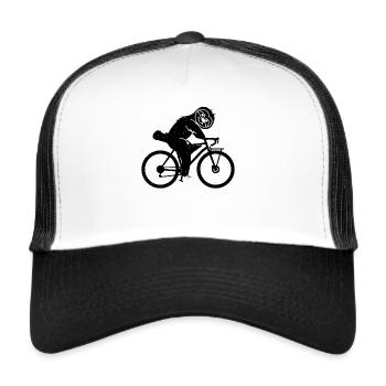 Gravel Bike Bikepacking Sloth - Trucker Cap - Weiß/Schwarz - Vorne