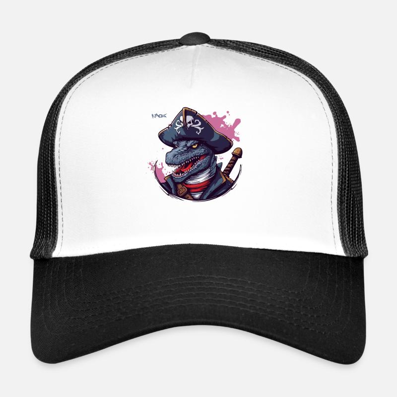 The Dino Lizard Pirate Trucker Cap