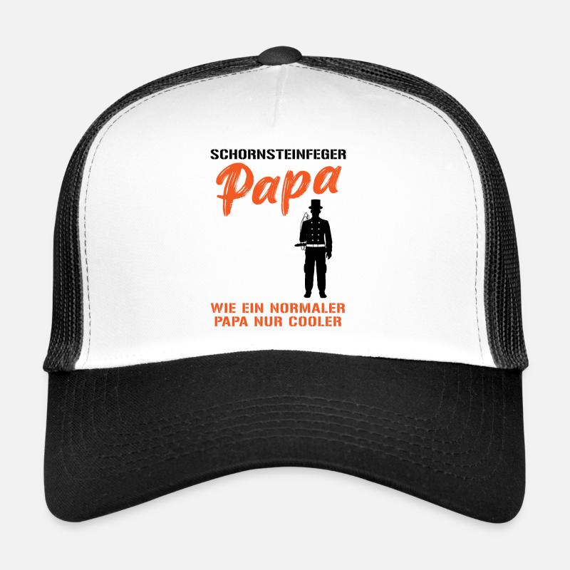 Coolster Schornsteinfeger Papa - Trucker Cap - Weiß/Schwarz