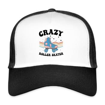 Roller Skates Roller Skater - Crazy Roller Skater - Trucker Cap - white/black - Front