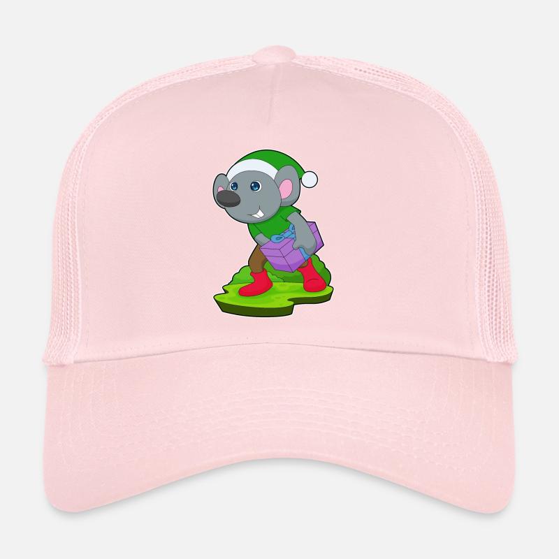 Mouse Christmas Package Trucker Cap