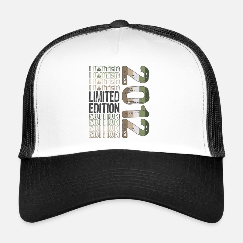 Limited Edition seit 2012 Geburtstag Vintage 2012 - Trucker Cap - Weiß/Schwarz
