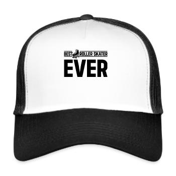 Meilleur patineur à roulettes de tous les temps - Roller Skating Roller Sk - Casquette trucker  - blanc/noir - Devant