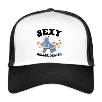 Roller Skates Roller Skater Sexy Roller Skater - Trucker Cap - white/black - Front