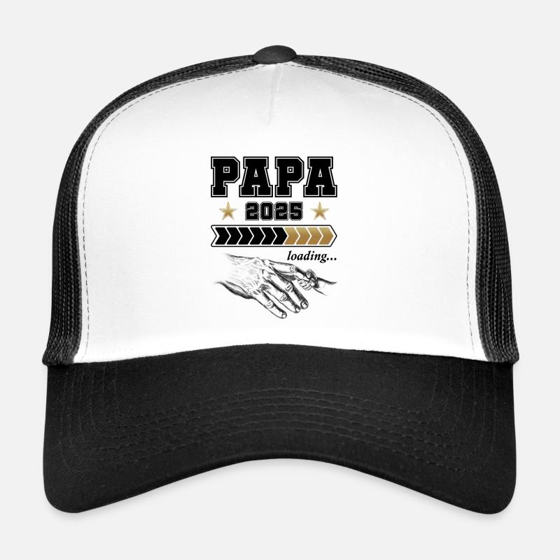 Papa Loading 2025 - Trucker Cap - Weiß/Schwarz