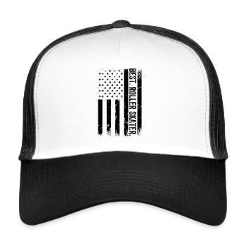 Meilleur patineur à roulettes - Roller Roller US Flag Roller - Casquette trucker  - blanc/noir - Devant