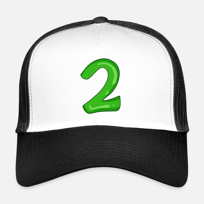 Zwei - 2 - Nummer Zahl Trucker Cap