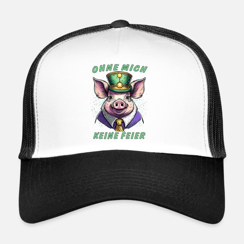 Cochon PAS DE CÉLÉBRATION SANS MOI Casquette trucker 