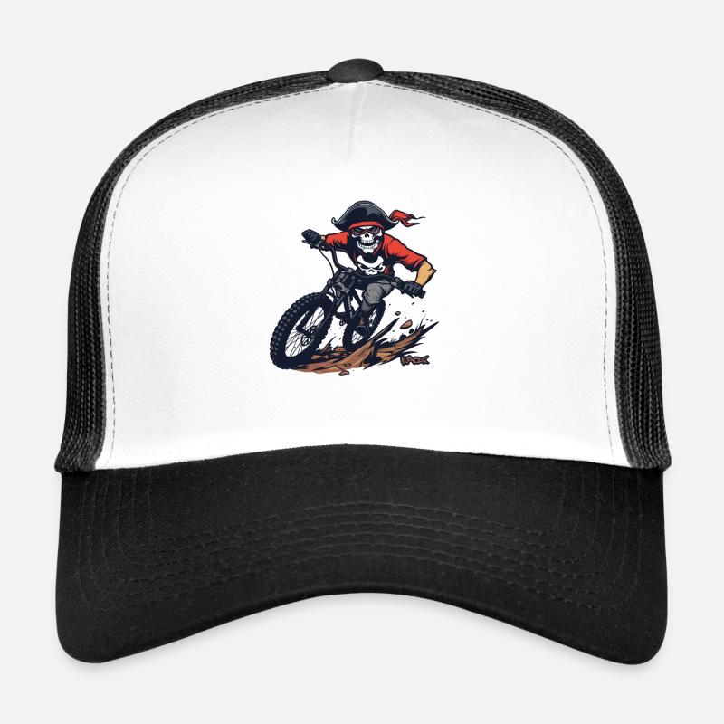 Skull Skeleton Pirate VTT Casquette trucker 