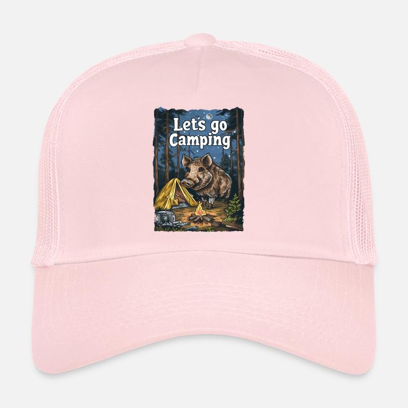 Allons camper Sanglier Aventure Camping Casquette trucker 
