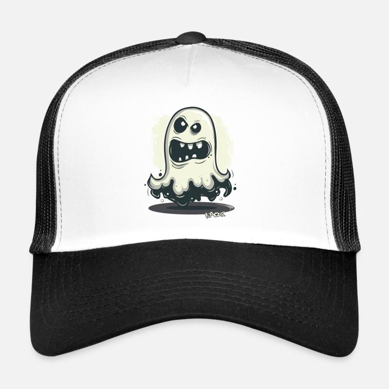 Düster, grimmig, verrückt, lustiger Geist - Trucker Cap - Weiß/Schwarz