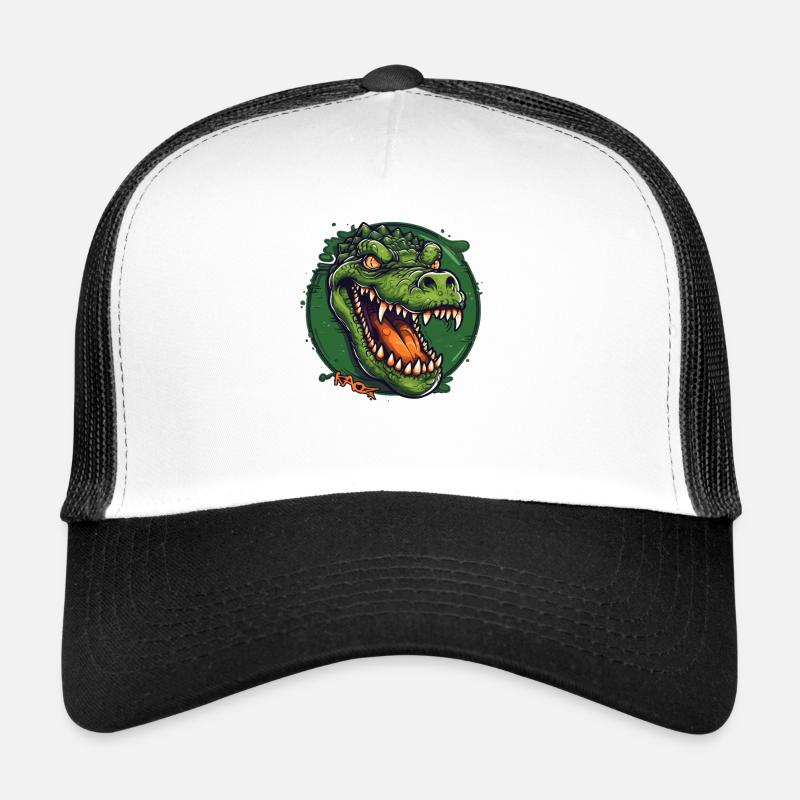 alligator de dessin animé : alligator drôle vert Casquette trucker 