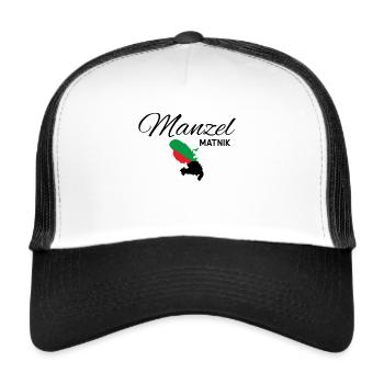 Carte Ile Martinique Martiniquaise Manzel Matnik - Casquette trucker  - blanc/noir - Devant