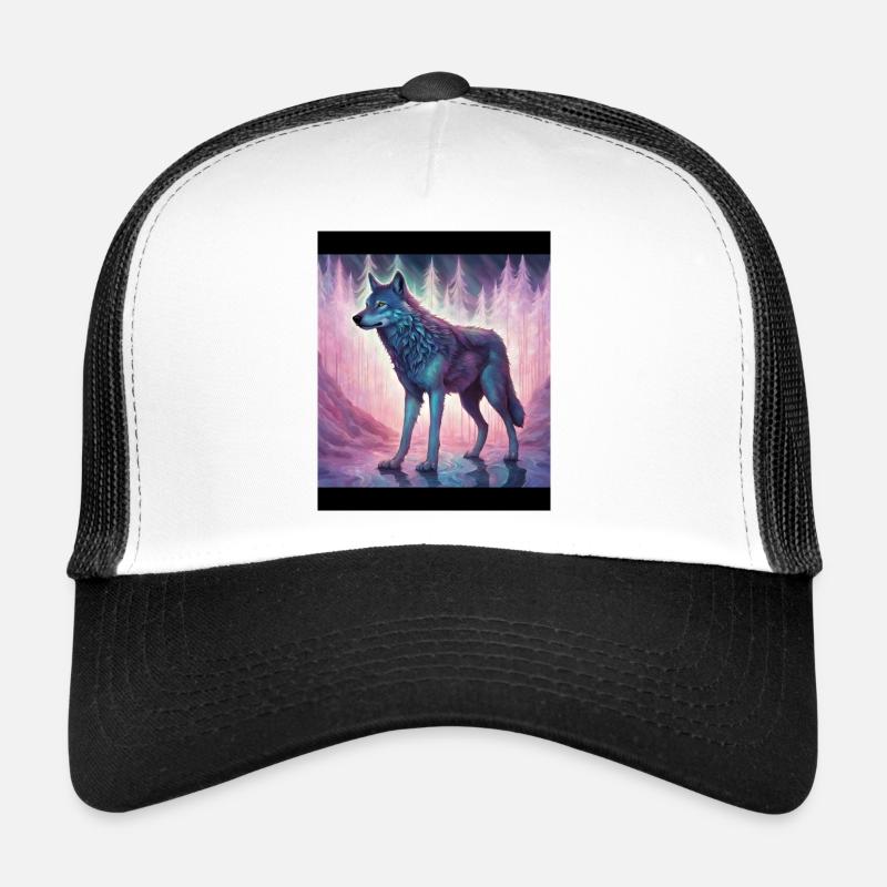Wolf im Polarlicht Trucker Cap