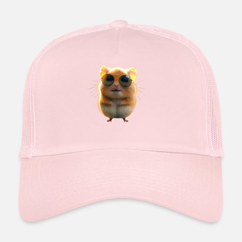 Hamster avec des lunettes de soleil Hamster doré Hamster mignon Casquette trucker 
