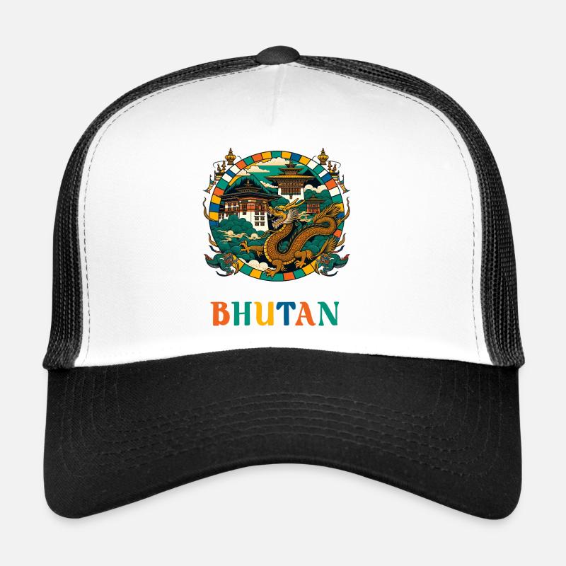 Dragon du Bhoutan, Asie du Sud, Thimphu Casquette trucker 