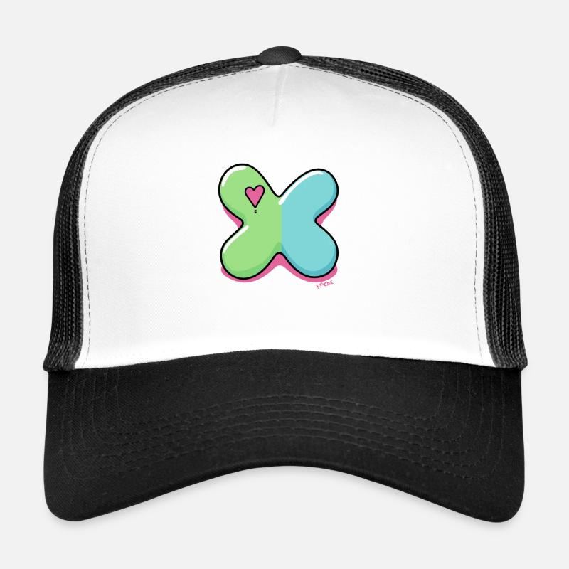 Markiere ein X, wenn du Herzen liebst Trucker Cap