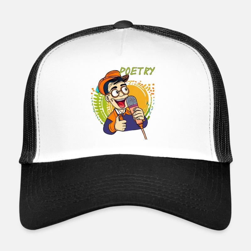 MAN MICROPHONE POETRY Trucker Cap