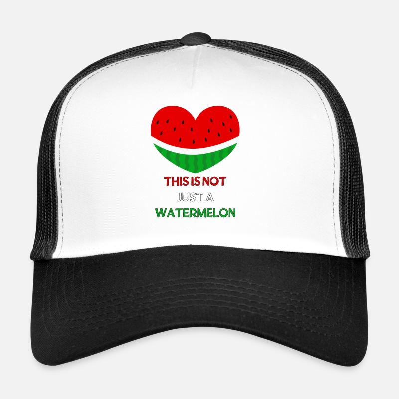 This is not a Watermelon, Palästina, Palestine - Trucker Cap - Weiß/Schwarz