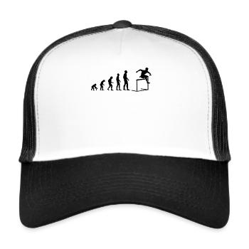 Evolution Hindernislauf Sport Evolutionär - Trucker Cap - Weiß/Schwarz - Vorne