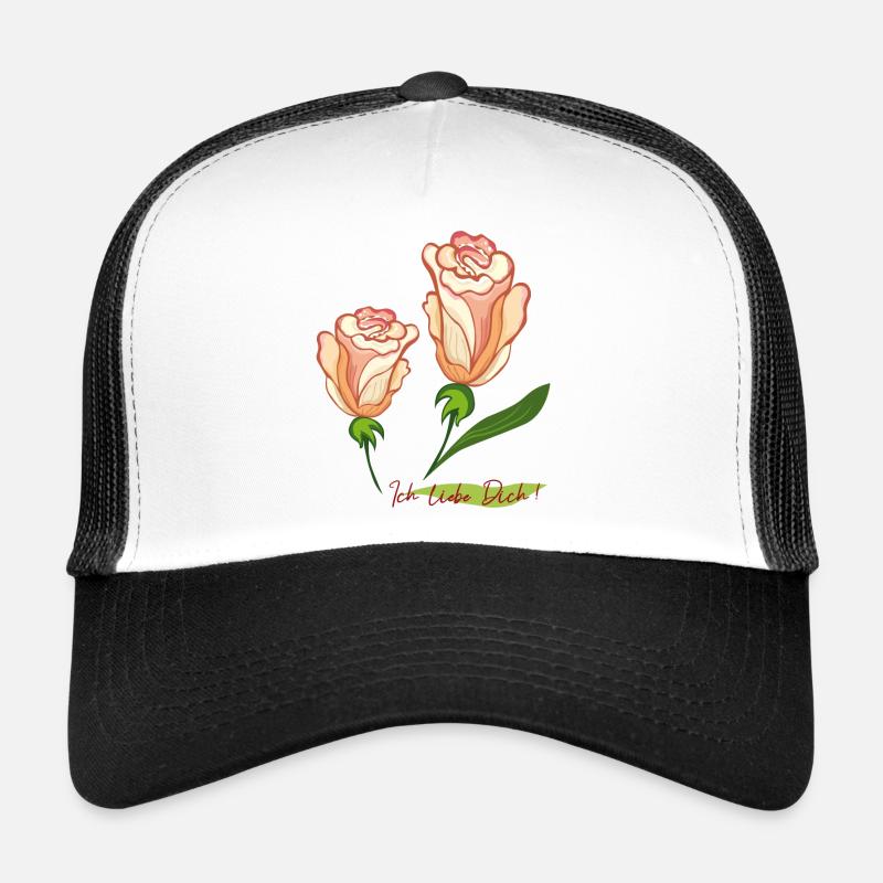 Ich liebe Dich - Trucker Cap - Weiß/Schwarz