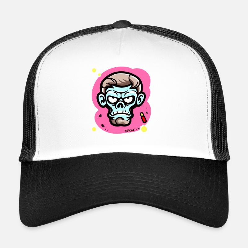 pointlessly crazy, funny cartoon monkey Trucker Cap
