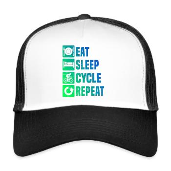 Road Cycling Road Cycling Road Cyclist Road Bike - Trucker Cap - white/black - Front