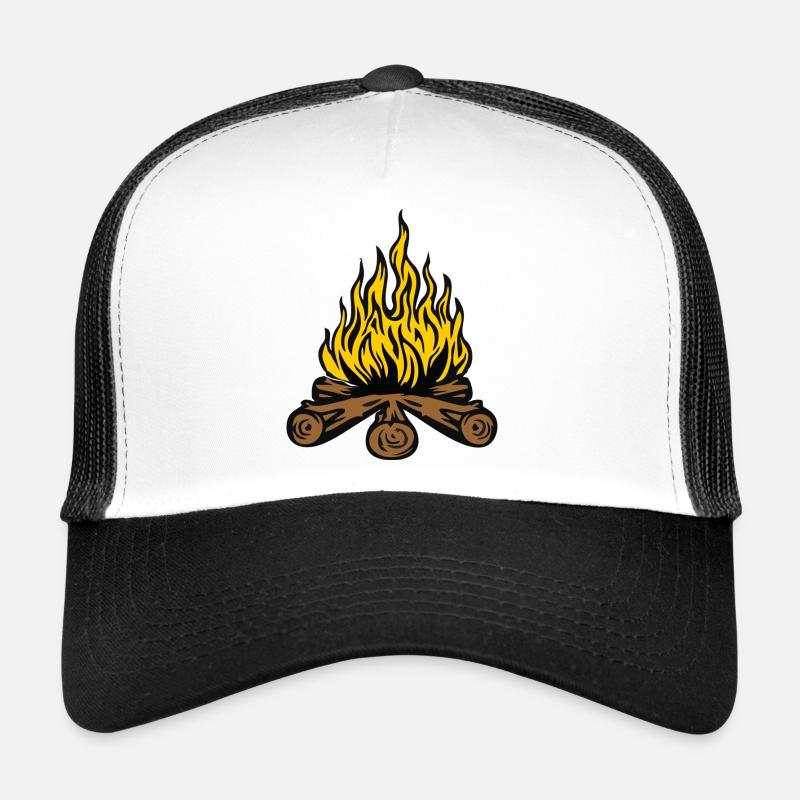 Lagerfeuer - Trucker Cap - Weiß/Schwarz