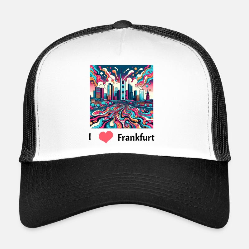 frankfurt - Trucker Cap - Weiß/Schwarz