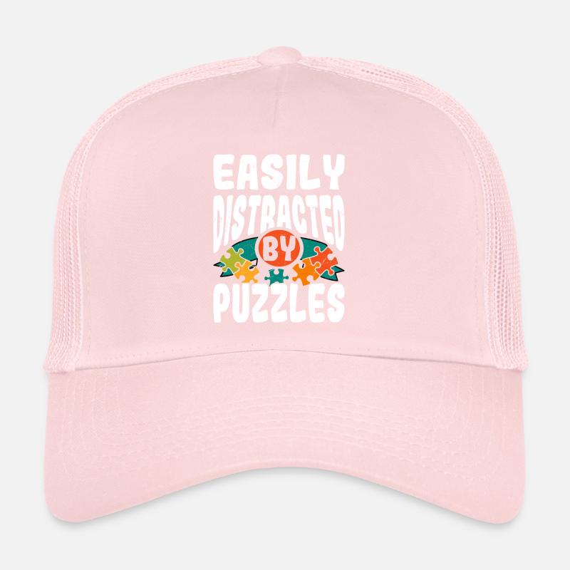 Facilement distrait par les puzzles Jigsaw Puzzle Piece Casquette trucker 