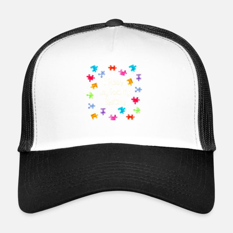 I Puzzle Way Past My Bedtime Piece Jigsaw Puzzle Trucker Cap
