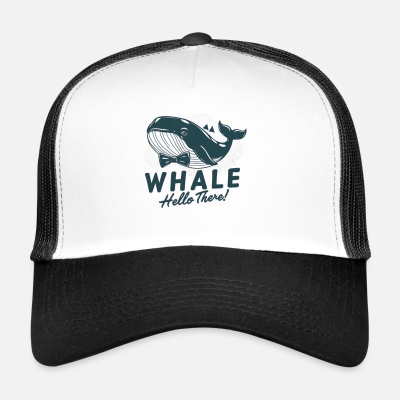 Stilvoller Bowtie Wal Kunstdruck - Whale Hello There Trucker Cap