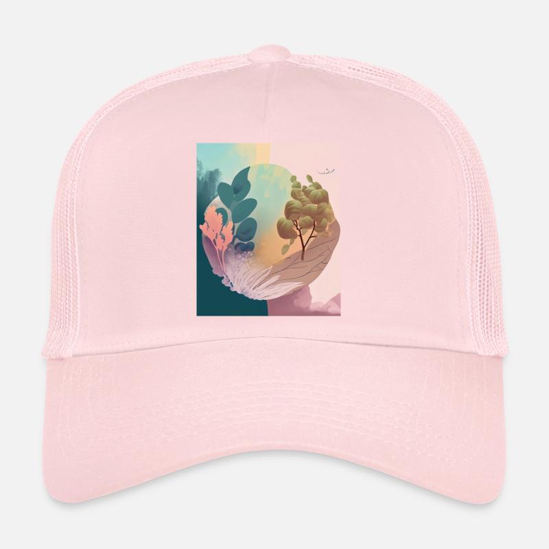 Pastel Magic : Botanique surréaliste Casquette trucker 