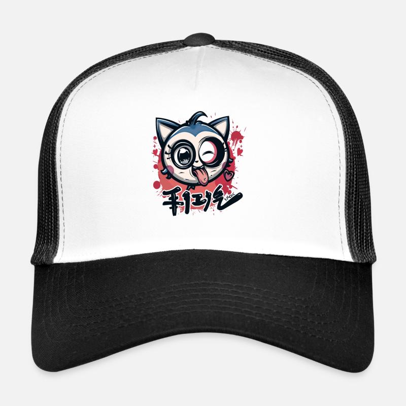 Mur de graffiti Japon Anime : Chat coquin Casquette trucker 