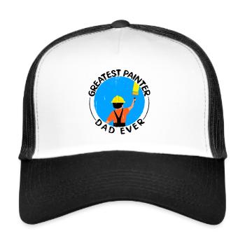 House Painter Dad Unique Gifts - Trucker Cap - Weiß/Schwarz - Vorne