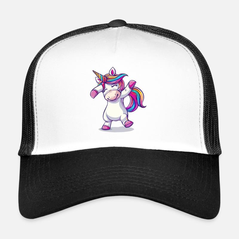 Danse colorée de la licorne Casquette trucker 