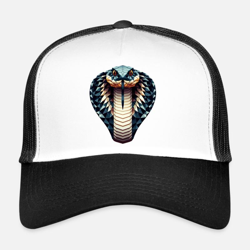 Un cobra royal dans le style polygonal Casquette trucker 