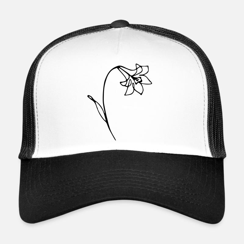 Narzisse - Trucker Cap - Weiß/Schwarz