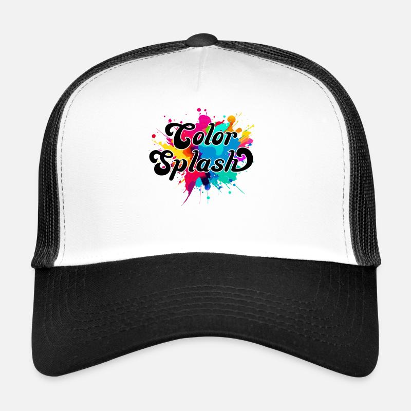 Éclaboussure de couleur. coloré, accrocheur, abstrait, cool, Casquette trucker 