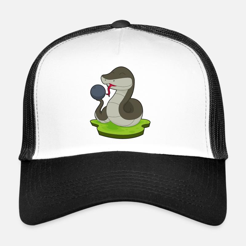 Schlange Bowling Bowlingkugel Trucker Cap