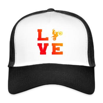 Dirt Biker Freestyle Motocross Dirt Bike - Trucker Cap - white/black - Front