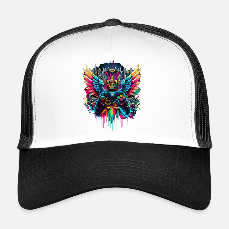 Gaming König Controller Flügel Graffiti Trucker Cap