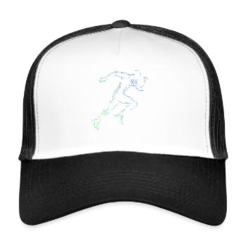 Fitness Cross Country Running Laufen Running - Trucker Cap - Weiß/Schwarz - Vorne