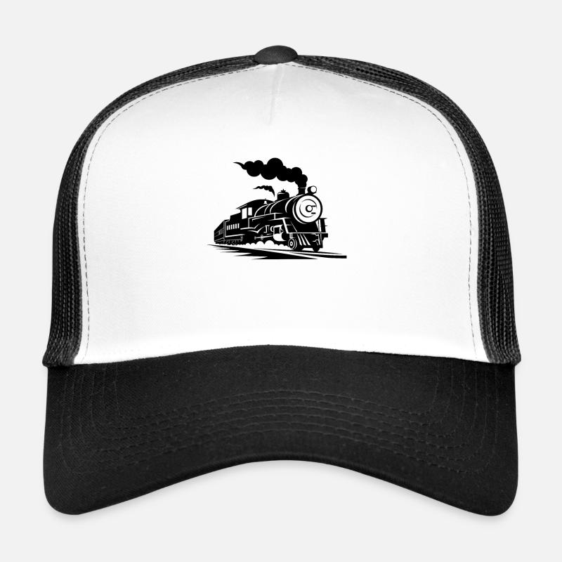 Steam Train Sketch Trucker Cap
