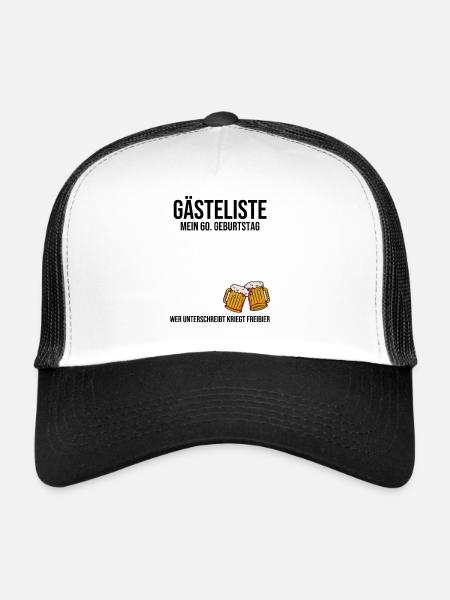 60e anniversaire - Livre d’or - Casquette trucker  - blanc/noir - Devant